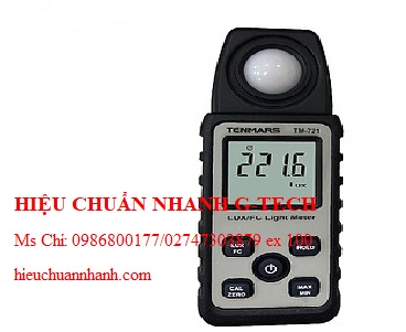 Hiệu chuẩn máy đo cường độ ánh sáng TENMARS TM-721. Hiệu chuẩn nhanh G-tech