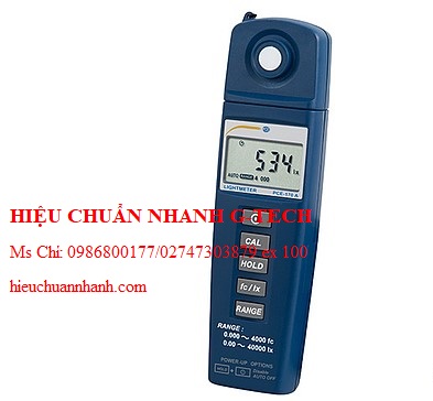 Hiệu chuẩn thiết bị đo ánh sáng PCE 170 A (0.00~40,000 lux). Hiệu chuẩn nhanh G-tech