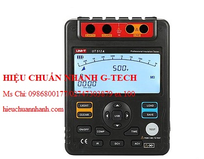 Hiệu chuẩn máy đo điện trở cách điện UNI-T UT512A (2500V,100GΩ). Hiệu chuẩn nhanh G-tech