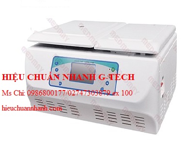 Hiệu chuẩn máy ly tâm lạnh để bàn tốc độ cao Medmay MC4010 (20000rpm; 27800×g). Hiệu chuẩn nhanh G-tech