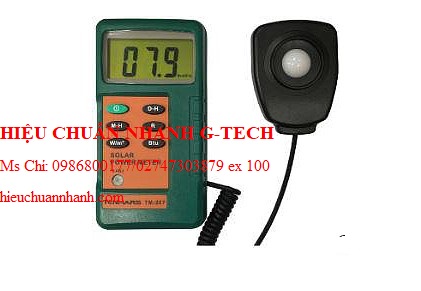Hiệu chuẩn thiết bị đo bức xạ mặt trời TENMARS TM-207. Hiệu chuẩn nhanh G-tech
