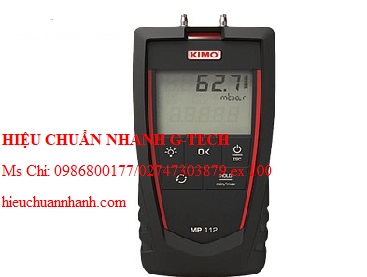 Hiệu chuẩn  máy đo áp suất cầm tay cỡ nhỏ KIMO MP112 (-2000 ....+2000mbar). Hiệu chuẩn nhanh G-tech