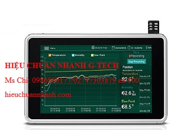 Hiệu chuẩn  máy đo, ghi độ ẩm, nhiệt độ màn hình cảm ứng EXTECH RH550. Hiệu chuẩn nhanh G-tech