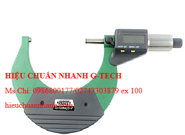 Hiệu chuẩn Panme đo ngoài điện tử INSIZE 3109-100A (75-100mm/0.001). Hiệu chuẩn nhanh G-tech