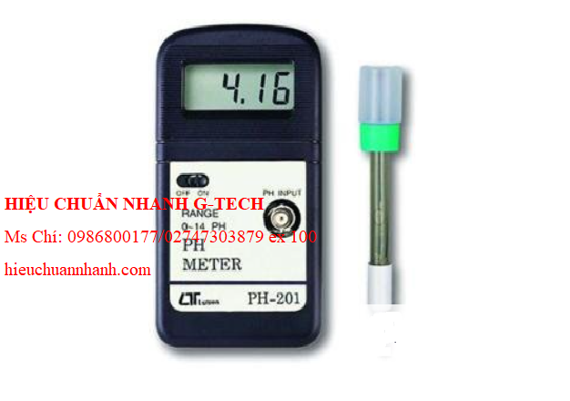 Hiệu chuẩn máy đo pH bỏ túi LUTRON PH-201 (0 ~ 14pH). Hiệu chuẩn nhanh, uy tín, chất lượng tại Hồ Chí Minh