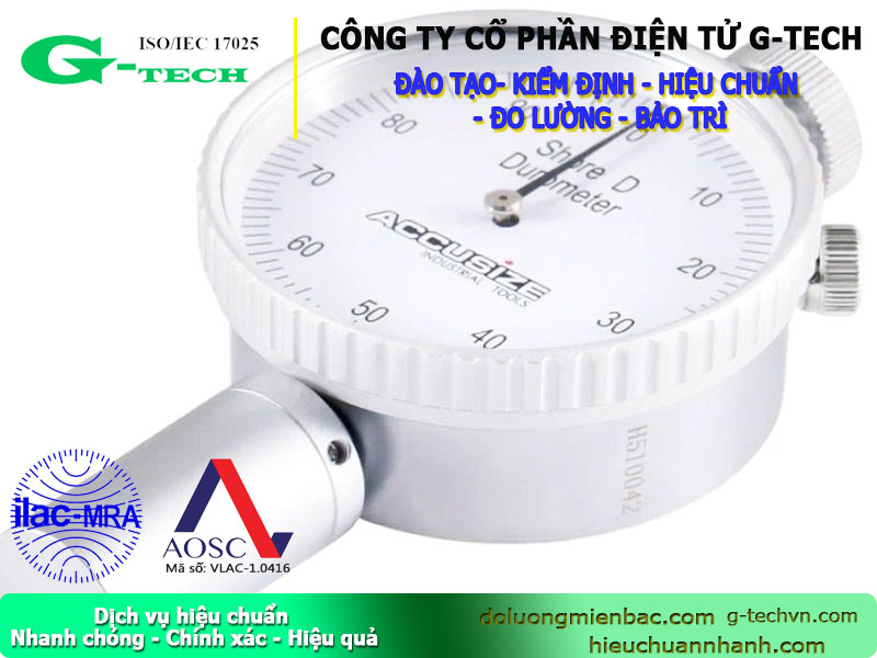 Hiệu Chuẩn Nhanh Thiết Bị Đo Độ Cứng Cao Su  g-tech– Chính Xác, Tin Cậy, Được Công Nhận