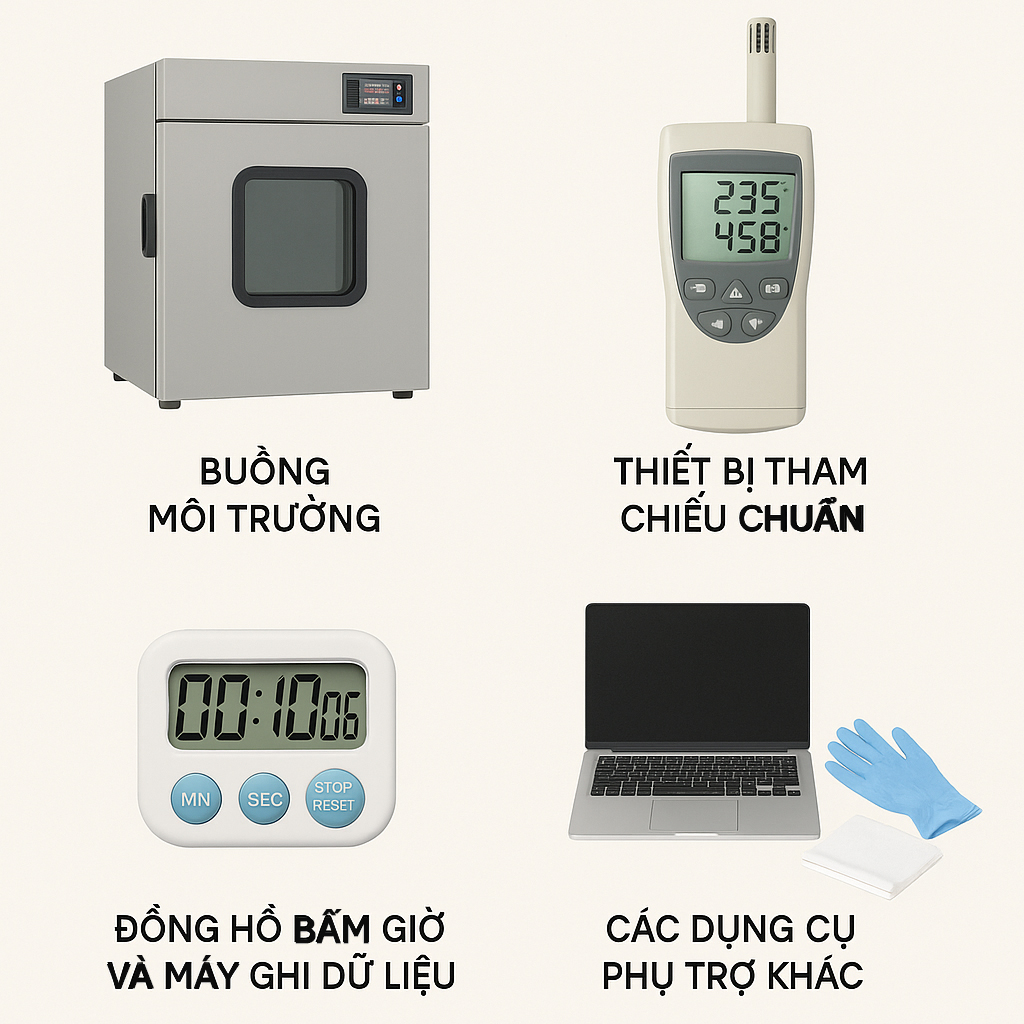 Thiết bị và dụng cụ dùng để hiệu chuẩn nhiệt ẩm kế